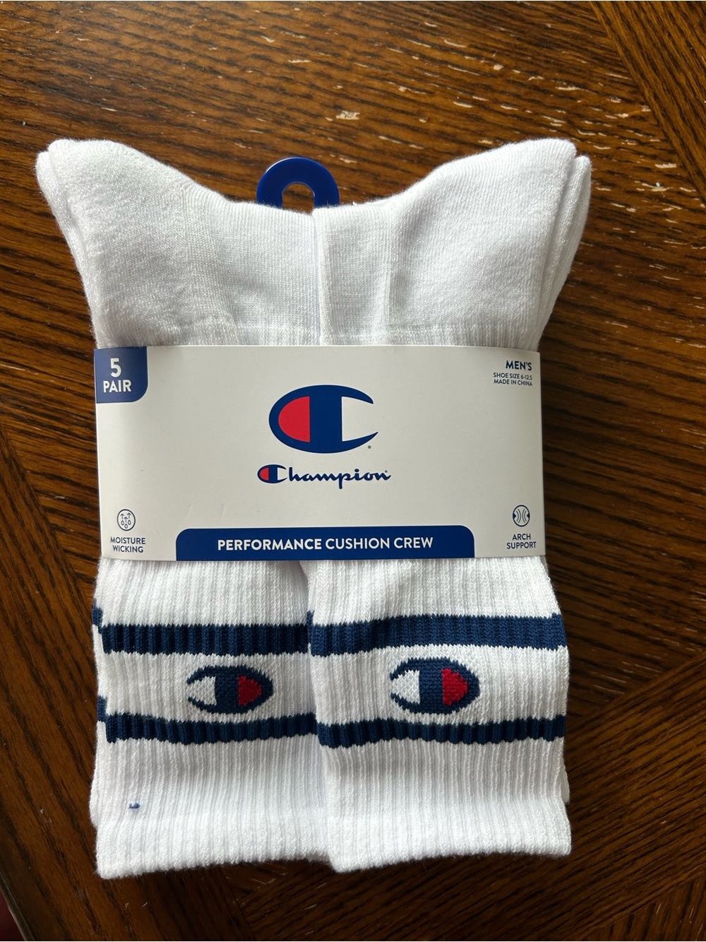 NWT Champion men’s performance cushion crew socks 5 pack